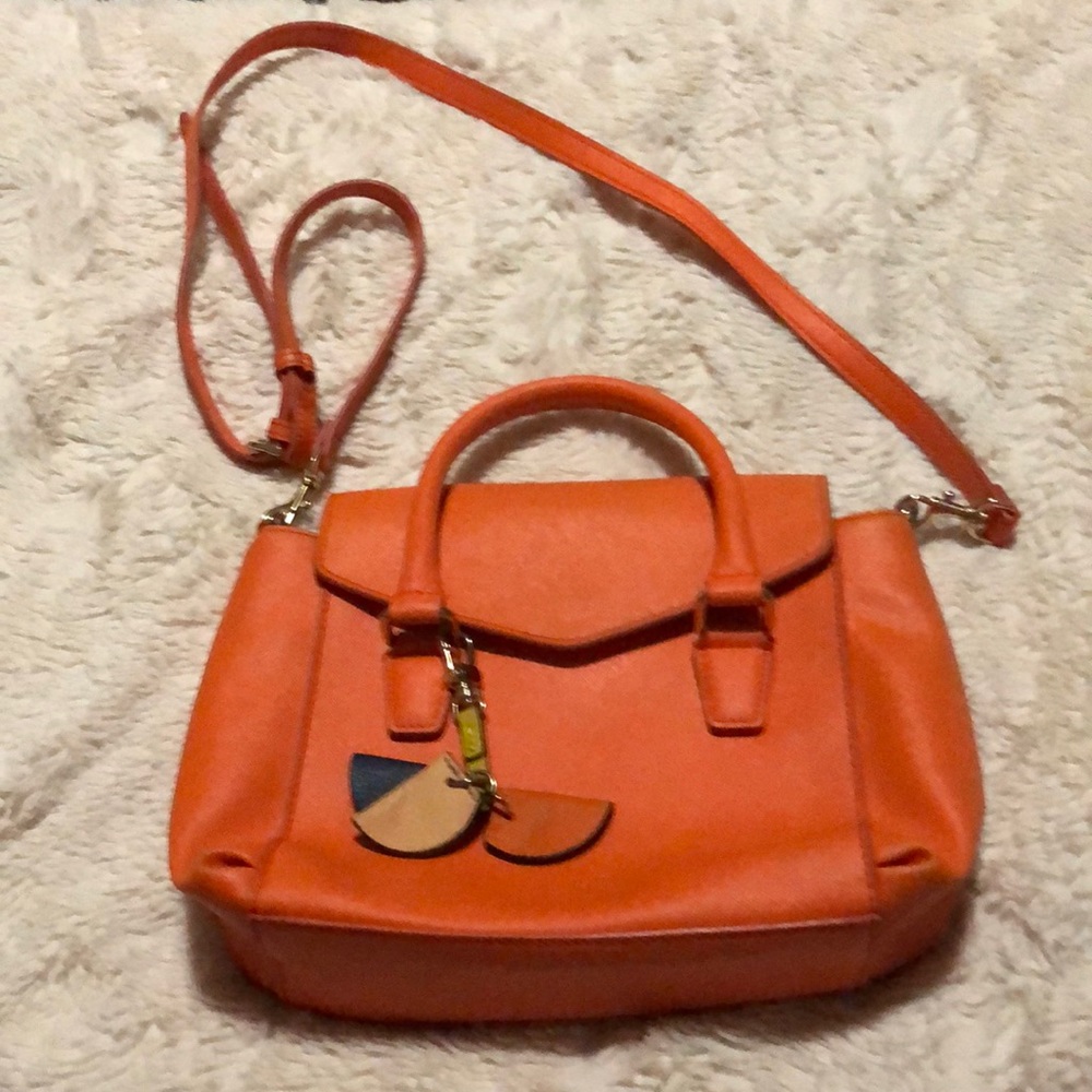 TODAY ONLY:Authentic BRERA ORANGE LEATHER 2 WAY BAG - Minimal Rubs on Corners